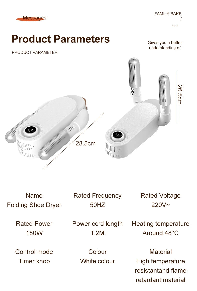 Secador de zapatos UV, secador de zapatos plegable, secador de botas de temperatura constante para el hogar, máquina de esterilización y desodorización