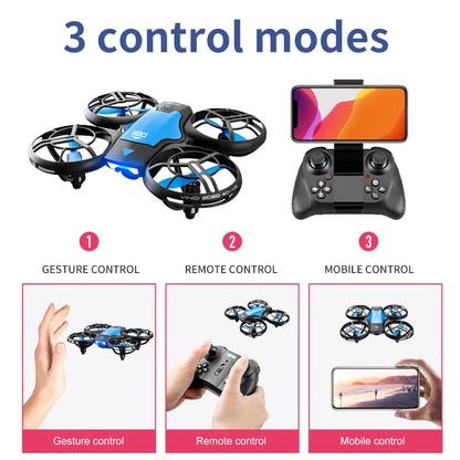 V8 nuevo Mini Drone 4k profesión HD 1080P cámara gran angular WiFi FPV RC Dron altura mantener Drones helicóptero niños juguetes 4DRC