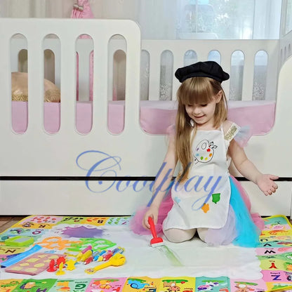 Coolplay-alfombrilla mágica para dibujar con agua, tapete para colorear con bolígrafos mágicos, juguetes Montessori, tablero de pintura, juguetes educativos para niños