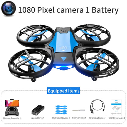 V8 nuevo Mini Drone 4k profesión HD 1080P cámara gran angular WiFi FPV RC Dron altura mantener Drones helicóptero niños juguetes 4DRC