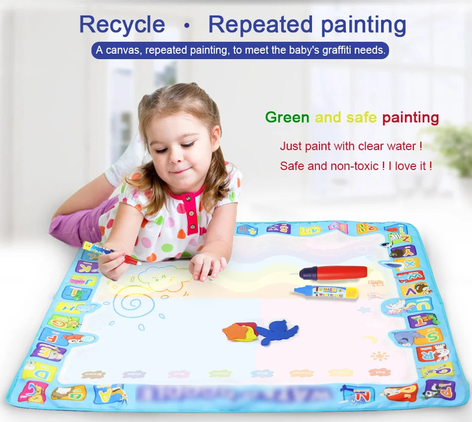 Coolplay-alfombrilla mágica para dibujar con agua, tapete para colorear con bolígrafos mágicos, juguetes Montessori, tablero de pintura, juguetes educativos para niños