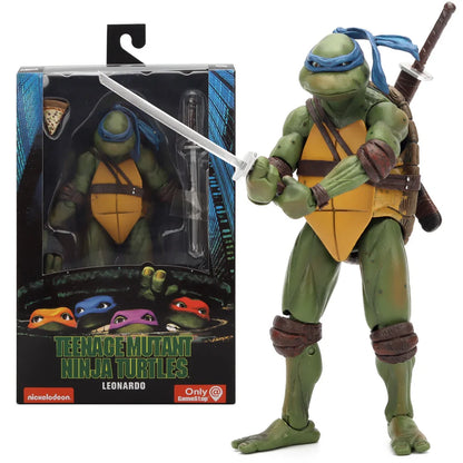 NECA-figura de acción de Tortugas Ninja Mutantes adolescentes, edición de película, modelo de películas móviles, Tortuga Ninja, Anime para niños, muñeca de juguete, regalo