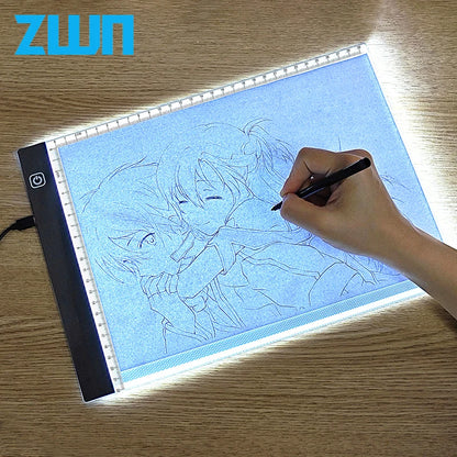 Tablero de copia de dibujo Led de atenuación de 3 niveles para niños, A3, A4, A5, juguete para niños, pintura, crecimiento educativo, regalos creativos para niños