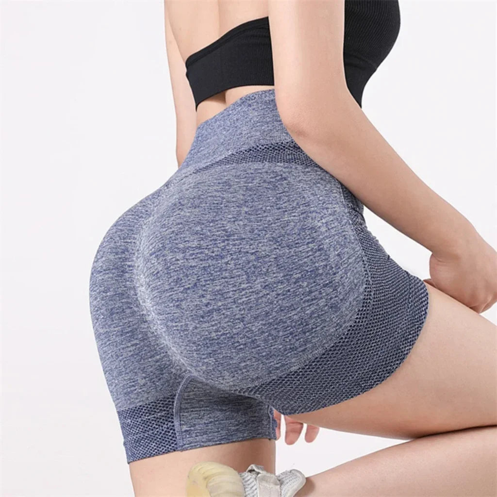 Nuevos pantalones cortos de Yoga para mujer, pantalones cortos de entrenamiento de cintura alta, Fitness, Yoga, levantamiento de glúteos, Fitness, pantalón corto para correr, ropa deportiva