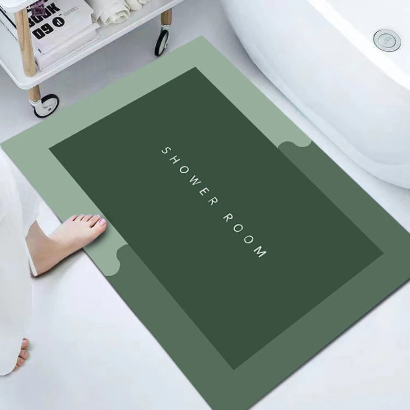 Alfombrilla de baño antideslizante superabsorbente, alfombrilla de tierra de diatomeas, secado rápido, decoración del hogar