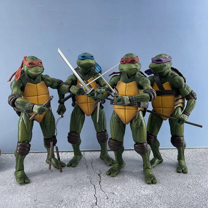 NECA-figura de acción de Tortugas Ninja Mutantes adolescentes, edición de película, modelo de películas móviles, Tortuga Ninja, Anime para niños, muñeca de juguete, regalo