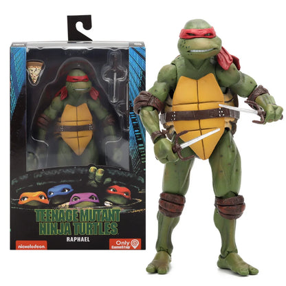 NECA-figura de acción de Tortugas Ninja Mutantes adolescentes, edición de película, modelo de películas móviles, Tortuga Ninja, Anime para niños, muñeca de juguete, regalo