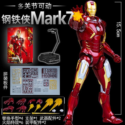 FondJoy-figura de acción Original Iron Man para niños, modelo de Anime coleccionable de Tony Stark Legend, escala 1:7, MK42, MK43MK5, MK6, MK7