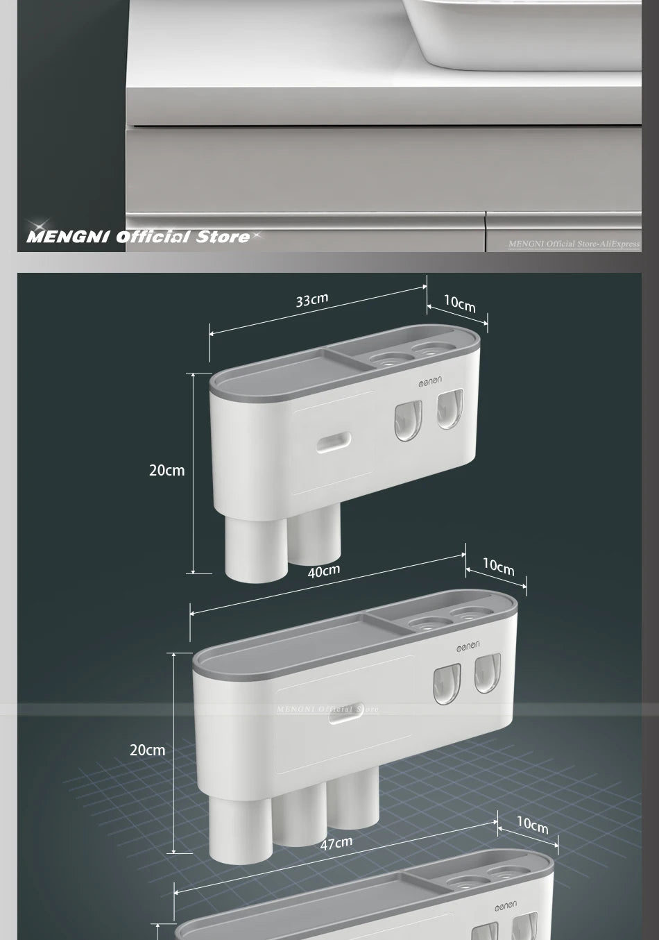 MENGNI-soporte de cepillo de dientes invertido de adsorción magnética, exprimidor automático de pasta de dientes, estante de almacenamiento, accesorios de baño