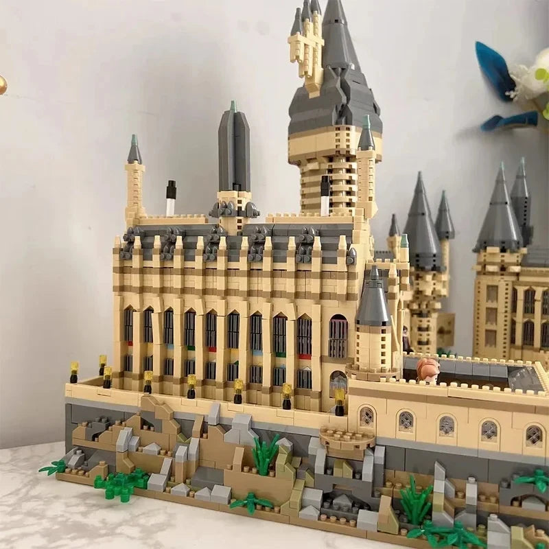 Micro Bricks City Creative Medieval Magic Castle Series, Escuela de Arquitectura, modelo de Palacio, bloques de construcción, regalos para niños, juguetes de montaje