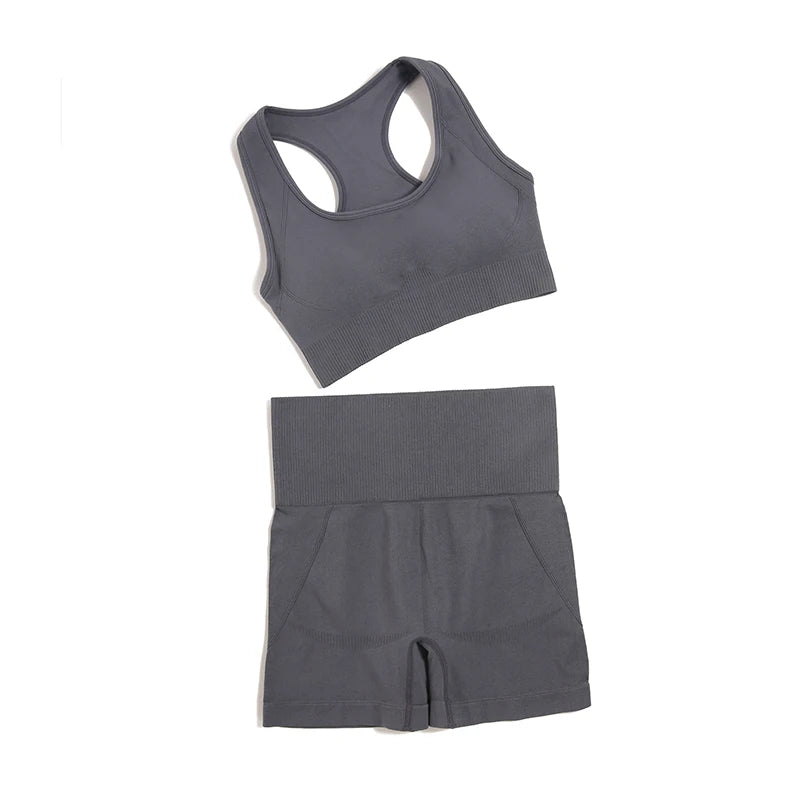 WAREBALL 2/3/4 Uds conjunto de Yoga sin costuras ropa de gimnasio ropa deportiva trajes de Yoga para mujeres conjunto de Fitness chándales Sujetador deportivo mallas de gimnasio