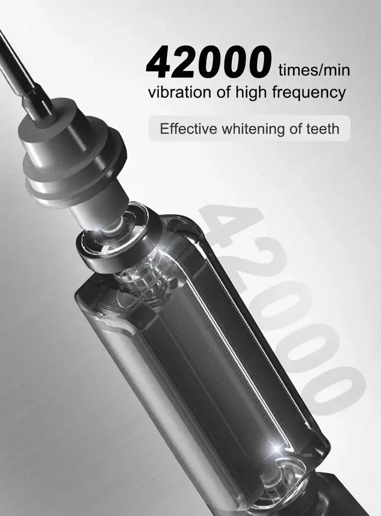 Cepillo de dientes eléctrico S100, cabezales recargables, blanqueador eléctrico portátil con soporte y estuche de viaje