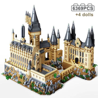 Micro Bricks City Creative Medieval Magic Castle Series, Escuela de Arquitectura, modelo de Palacio, bloques de construcción, regalos para niños, juguetes de montaje