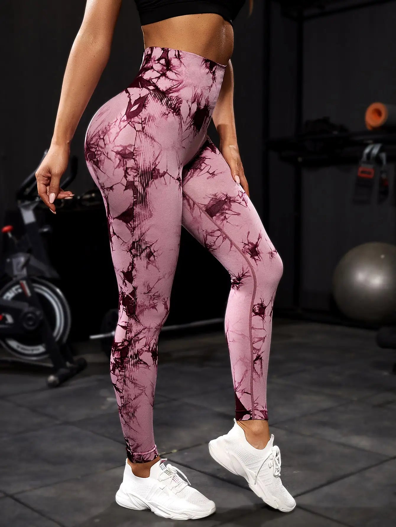 Pantalones de Yoga Tie Dye, mallas deportivas para mujer, mallas Push Up de cintura alta sin costuras para mujer, mallas de entrenamiento para Fitness, ropa de gimnasio 2025 nuevo