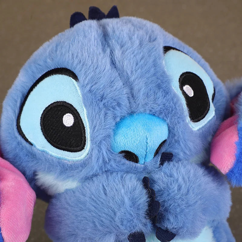 2025 nuevo Lilo & Stitch muñeco de Peluche aliento niño Peluche Kawaii calma juguete Anime bebé música luz juguetes para dormir punto rosa regalos para chico