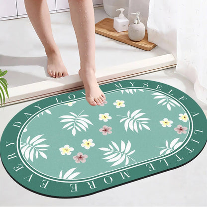 Alfombrilla de baño antideslizante superabsorbente, alfombrilla de tierra de diatomeas, secado rápido, decoración del hogar