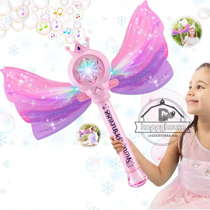 Varita de burbujas para niños pequeños, máquina de burbujas para niñas y niños, varita eléctrica de burbujas de unicornio, soplador de burbujas, juguetes para chicas(o)