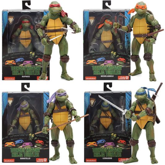 NECA-figura de acción de Tortugas Ninja Mutantes adolescentes, edición de película, modelo de películas móviles, Tortuga Ninja, Anime para niños, muñeca de juguete, regalo