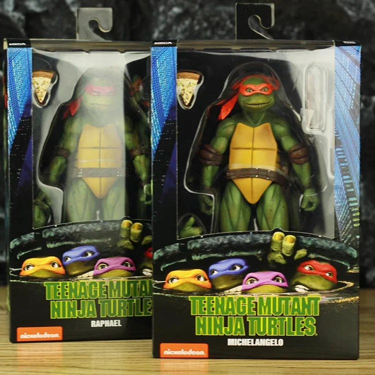 NECA-figura de acción de Tortugas Ninja Mutantes adolescentes, edición de película, modelo de películas móviles, Tortuga Ninja, Anime para niños, muñeca de juguete, regalo