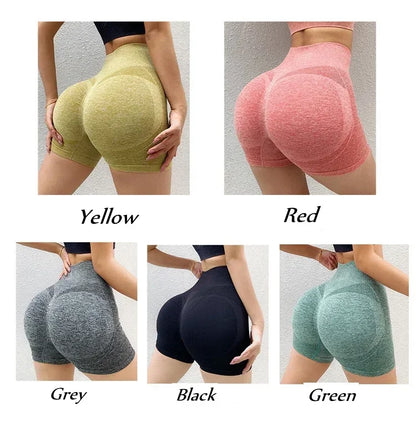 Nuevos pantalones cortos de Yoga para mujer, pantalones cortos de entrenamiento de cintura alta, Fitness, Yoga, levantamiento de glúteos, Fitness, pantalón corto para correr, ropa deportiva