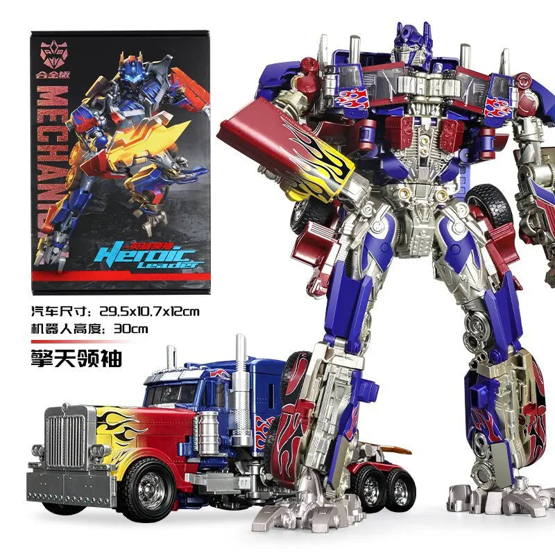 30CM transformación Robot juguetes Optimus Prime Star Commander aleación coche película Anime figura de acción niños deformación niños niño