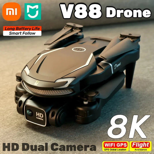 Xiaomi Mijia V88 Drone 8K profesional HD Cámara Dual 5G GPS evitación de obstáculos fotografía flujo óptico plegable juguete UAV