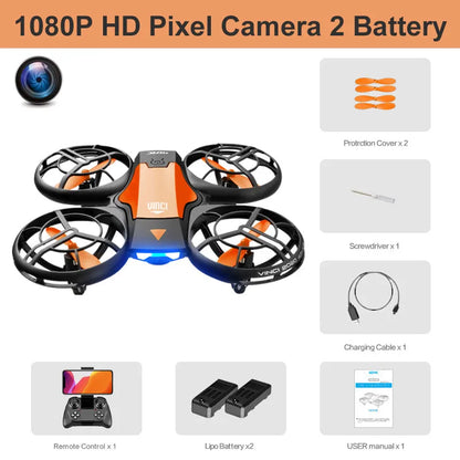 V8 nuevo Mini Drone 4k profesión HD 1080P cámara gran angular WiFi FPV RC Dron altura mantener Drones helicóptero niños juguetes 4DRC