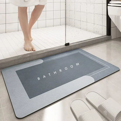 Alfombrilla de baño antideslizante superabsorbente, alfombrilla de tierra de diatomeas, secado rápido, decoración del hogar