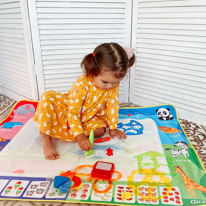 Coolplay-alfombrilla mágica para dibujar con agua, tapete para colorear con bolígrafos mágicos, juguetes Montessori, tablero de pintura, juguetes educativos para niños