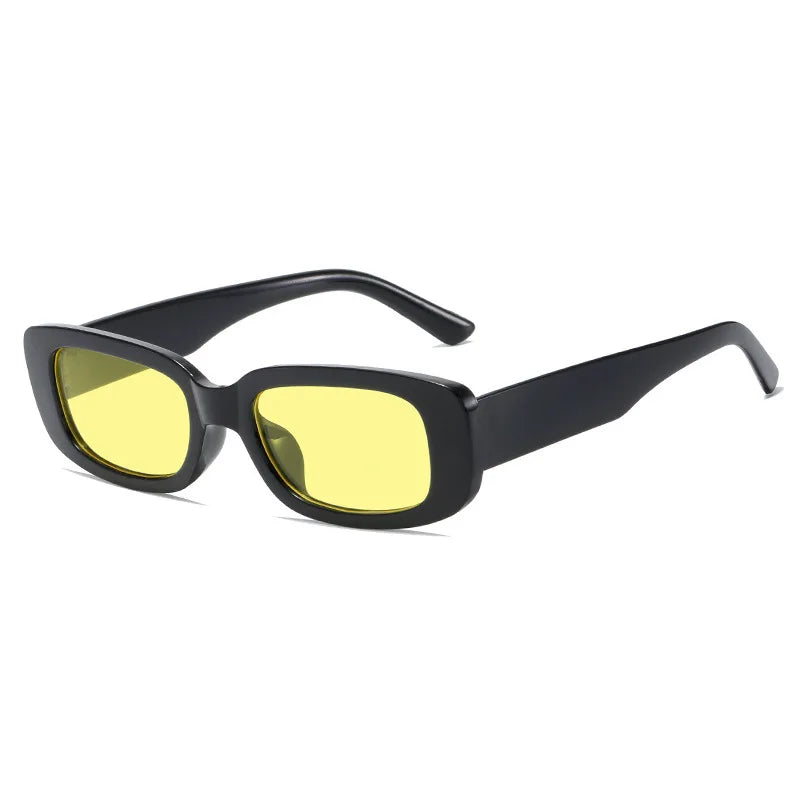 afas de sol cuadradas para hombre, gafas de sol rectangulares de diseño pequeñas, lentes negros Retro para hombre, gafas para conducir y pescar