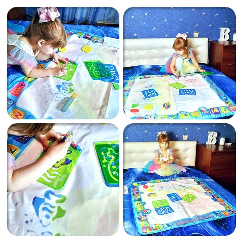 Coolplay-alfombrilla mágica para dibujar con agua, tapete para colorear con bolígrafos mágicos, juguetes Montessori, tablero de pintura, juguetes educativos para niños