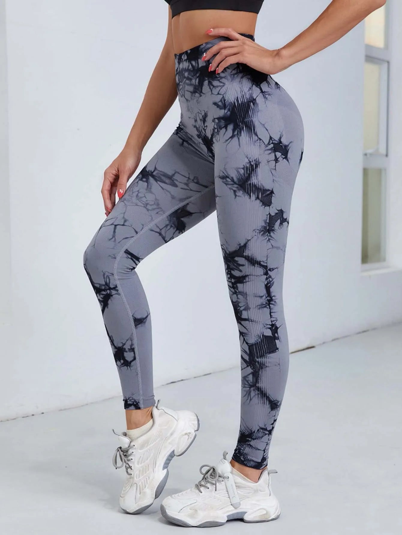 Pantalones de Yoga Tie Dye, mallas deportivas para mujer, mallas Push Up de cintura alta sin costuras para mujer, mallas de entrenamiento para Fitness, ropa de gimnasio 2025 nuevo