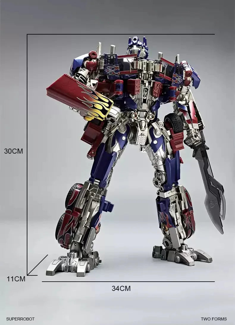 30CM transformación Robot juguetes Optimus Prime Star Commander aleación coche película Anime figura de acción niños deformación niños niño