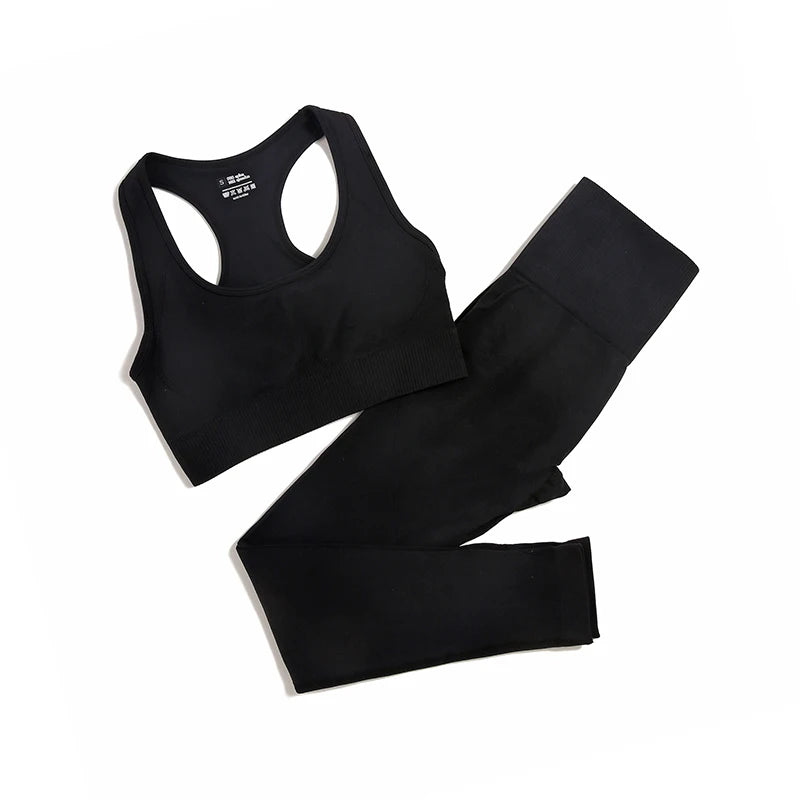 WAREBALL 2/3/4 Uds conjunto de Yoga sin costuras ropa de gimnasio ropa deportiva trajes de Yoga para mujeres conjunto de Fitness chándales Sujetador deportivo mallas de gimnasio