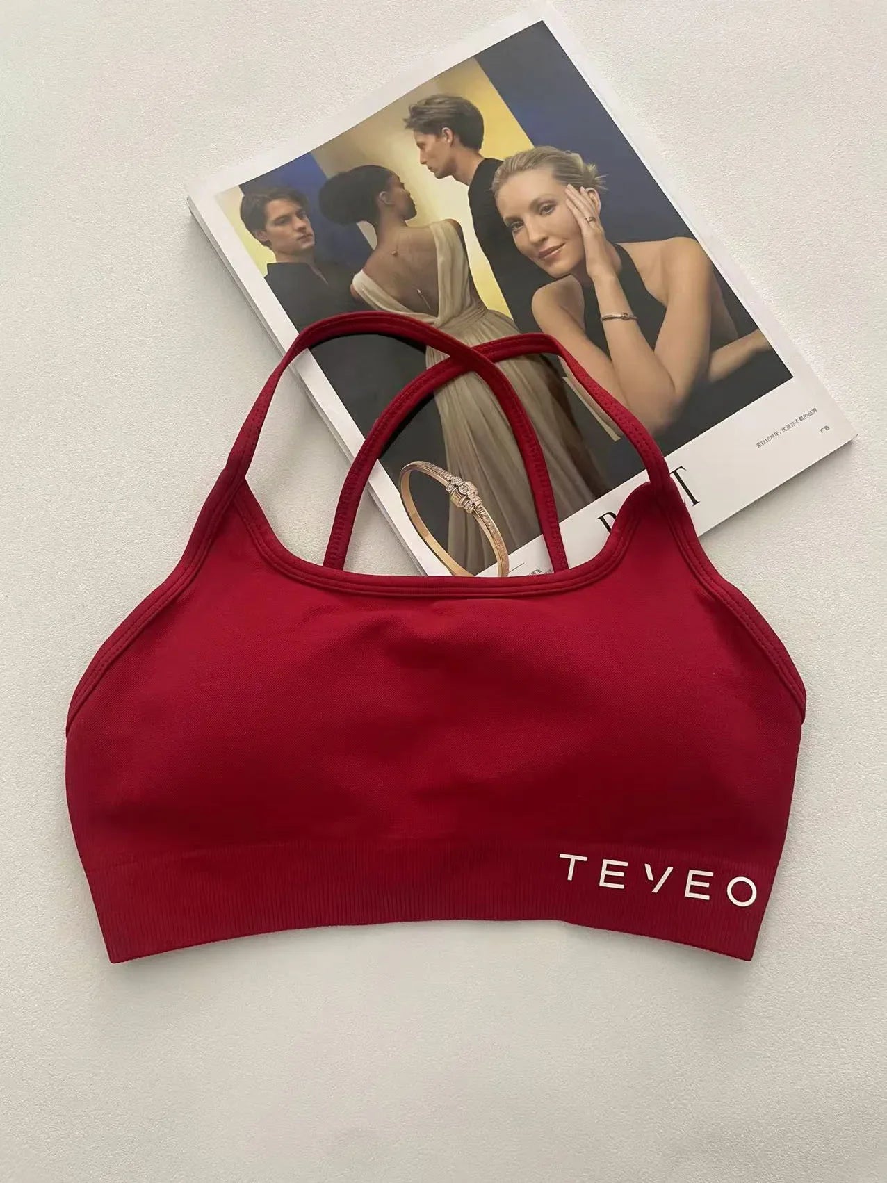 TEVEO-Sujetador deportivo de alta elasticidad a prueba de golpes, ropa interior de Yoga sin costuras, belleza cruzada, mate, sin espalda, ropa interior a prueba de golpes, novedad de 2025