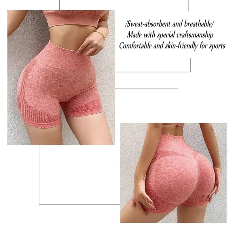 Nuevos pantalones cortos de Yoga para mujer, pantalones cortos de entrenamiento de cintura alta, Fitness, Yoga, levantamiento de glúteos, Fitness, pantalón corto para correr, ropa deportiva