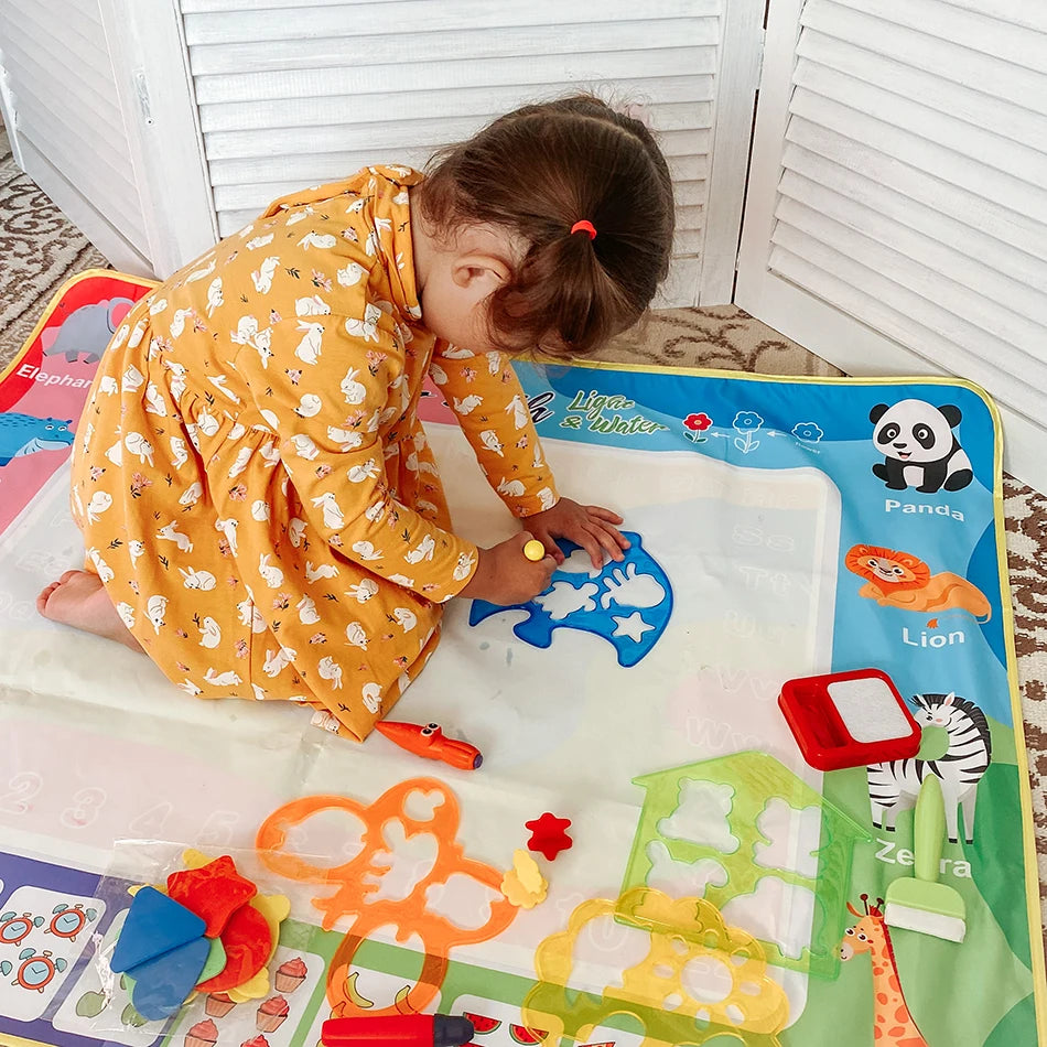 Coolplay-alfombrilla mágica para dibujar con agua, tapete para colorear con bolígrafos mágicos, juguetes Montessori, tablero de pintura, juguetes educativos para niños