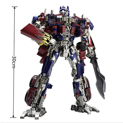 30CM transformación Robot juguetes Optimus Prime Star Commander aleación coche película Anime figura de acción niños deformación niños niño