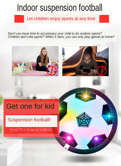 Hover-balón de fútbol flotante eléctrico para niños, pelota de fútbol con luz LED, música, juego al aire libre, juguetes deportivos para niños