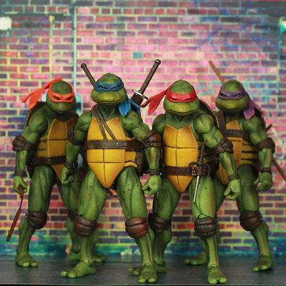 NECA-figura de acción de Tortugas Ninja Mutantes adolescentes, edición de película, modelo de películas móviles, Tortuga Ninja, Anime para niños, muñeca de juguete, regalo