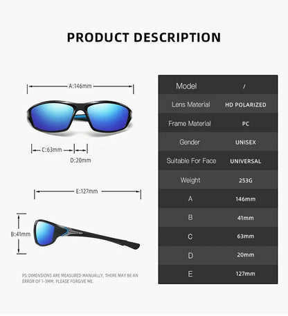 Gafas de sol polarizadas deportivas de moda para hombre y mujer, gafas de sol para pescar, senderismo, correr, ciclismo, montañismo, deporte, gafas de sol