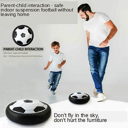 Hover-balón de fútbol flotante eléctrico para niños, pelota de fútbol con luz LED, música, juego al aire libre, juguetes deportivos para niños