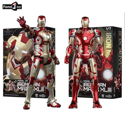 FondJoy-figura de acción Original Iron Man para niños, modelo de Anime coleccionable de Tony Stark Legend, escala 1:7, MK42, MK43MK5, MK6, MK7