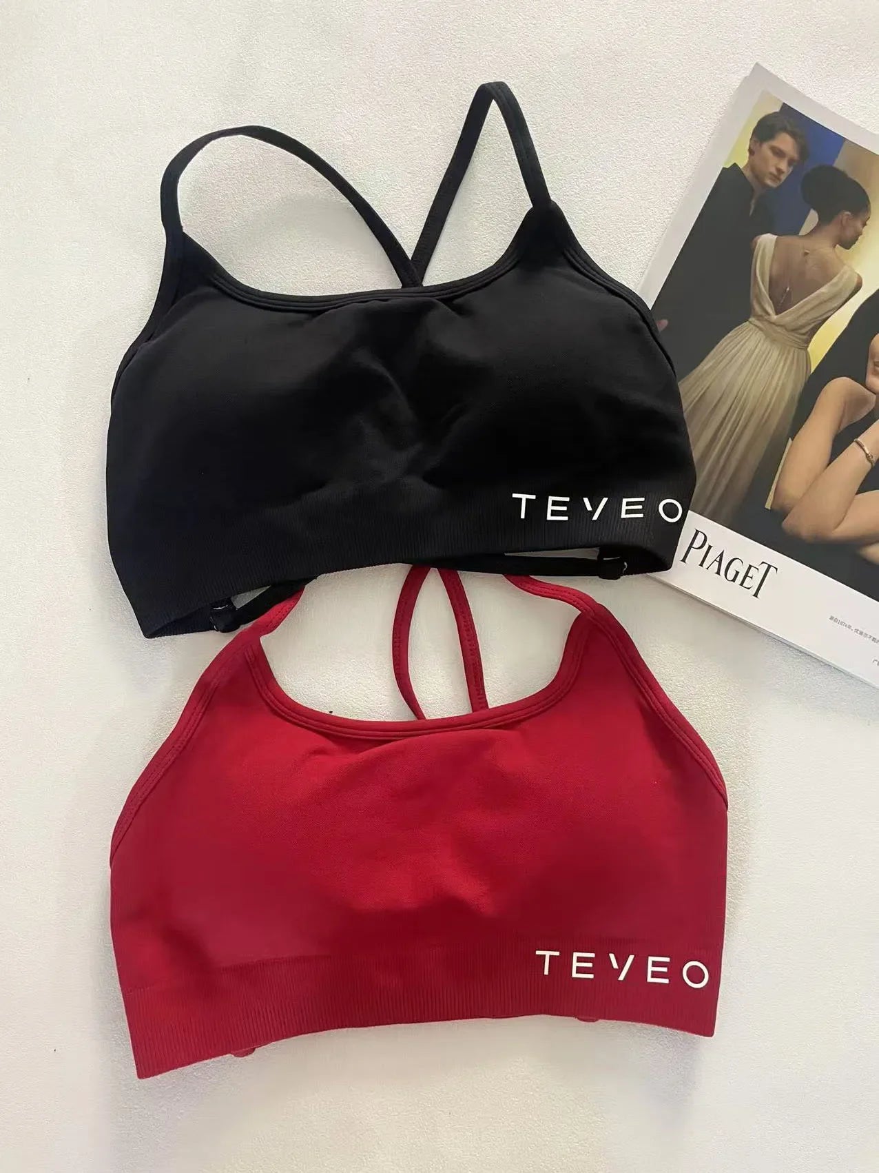 TEVEO-Sujetador deportivo de alta elasticidad a prueba de golpes, ropa interior de Yoga sin costuras, belleza cruzada, mate, sin espalda, ropa interior a prueba de golpes, novedad de 2025