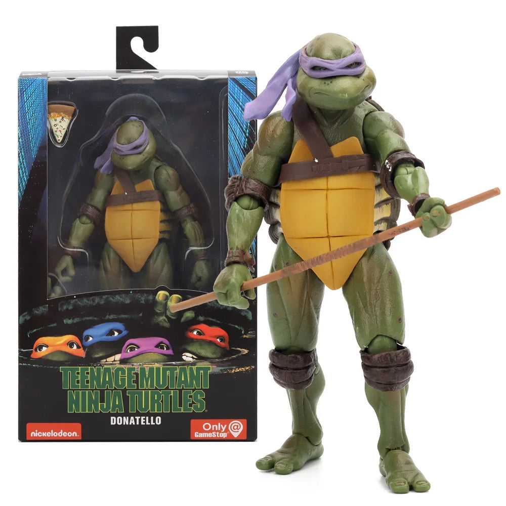 NECA-figura de acción de Tortugas Ninja Mutantes adolescentes, edición de película, modelo de películas móviles, Tortuga Ninja, Anime para niños, muñeca de juguete, regalo