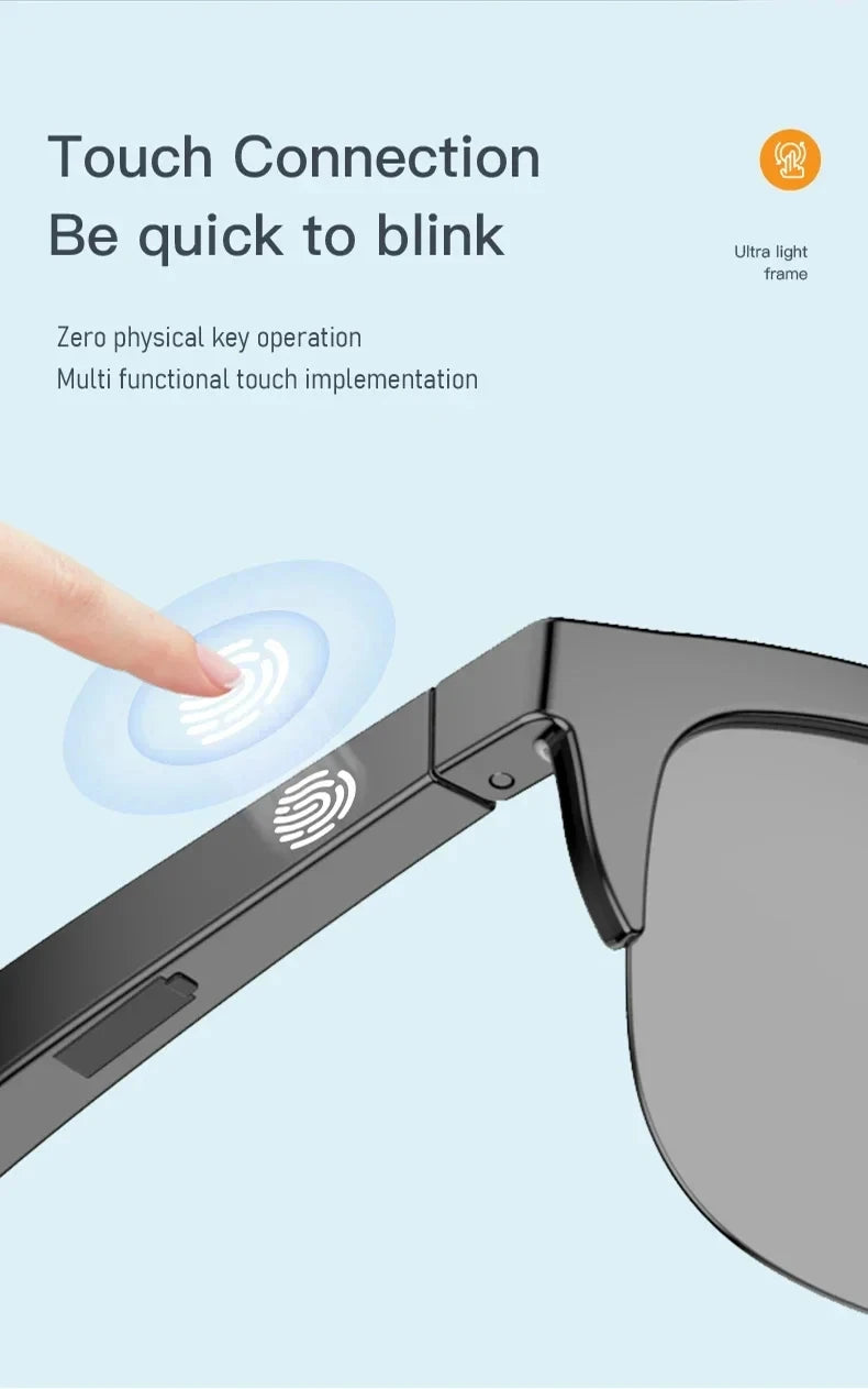 Xiaomi gafas de sol inteligentes gafas Bluetooth llamada deportes al aire libre auriculares HIFI luz azul impermeable Anti-UV para hombres y mujeres