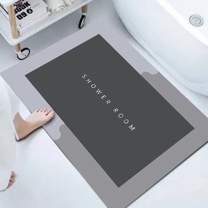 Alfombrilla de baño antideslizante superabsorbente, alfombrilla de tierra de diatomeas, secado rápido, decoración del hogar