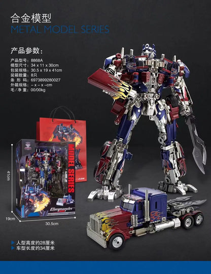 30CM transformación Robot juguetes Optimus Prime Star Commander aleación coche película Anime figura de acción niños deformación niños niño