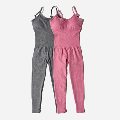 Chándal para mujer, conjunto de Yoga, monos sin costuras, peleles de entrenamiento de una pieza, ropa deportiva, conjunto de gimnasio, ropa de entrenamiento para mujer