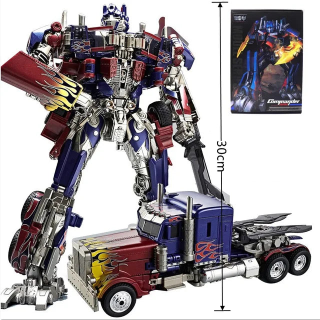 30CM transformación Robot juguetes Optimus Prime Star Commander aleación coche película Anime figura de acción niños deformación niños niño